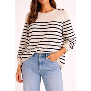 Banana Republic Striped Sweater Size XL Long Sleeve Cotton Preppy